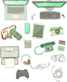 高效辦公，從桌面整理開始 精選電腦筆記本文具矢量素材免費下載